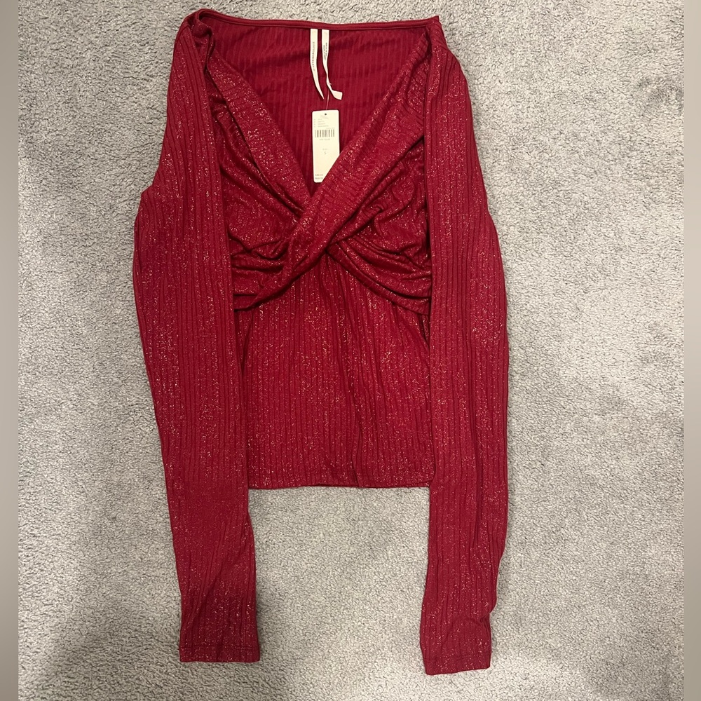 Anthropologie Sparkle Christmas Top